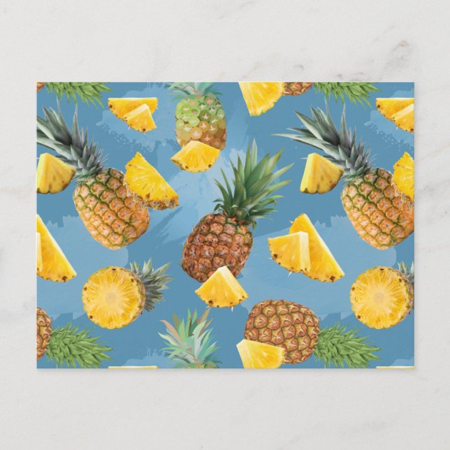 Cartes Pour Fêtes Annuelles Motif d'ananas 2 (Devant)