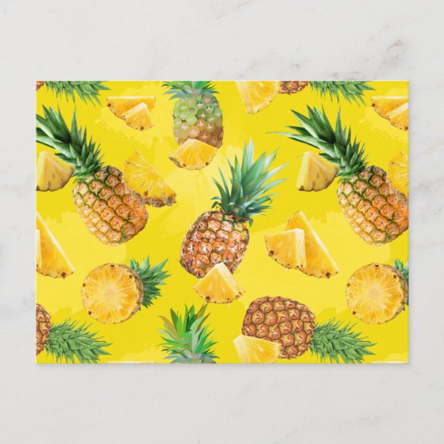 Cartes Pour Fêtes Annuelles Motif d'ananas 7 (Devant)
