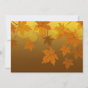 Cartes Pour Fêtes Annuelles Motif d'automne avec feuilles d'érable qui tombent