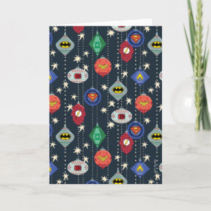 Cartes Pour Fêtes Annuelles Motif de boule de Noël de la Justice League