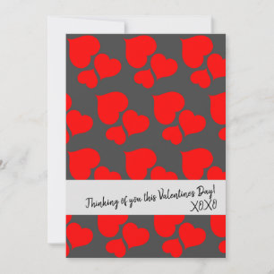 Cartes Pour Fêtes Annuelles Motif de coeur rouge - Curtomizable