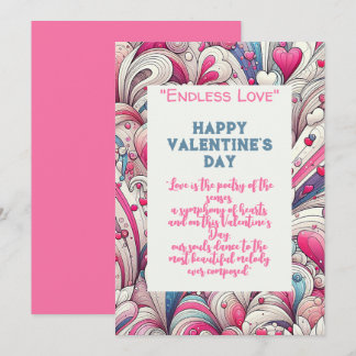 Cartes Pour Fêtes Annuelles Motif de cœurs pour toujours