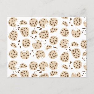 Cartes Pour Fêtes Annuelles Motif de cookies à puces de chocolat