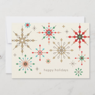Cartes Pour Fêtes Annuelles Motif de flocon de neige complexe