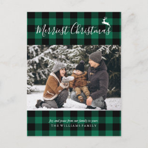 Cartes Pour Fêtes Annuelles Motif de Noël de Buffalo Vert