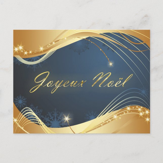 Cartes Pour Fêtes Annuelles Motif de Noël ou avec fond bleu (Devant)