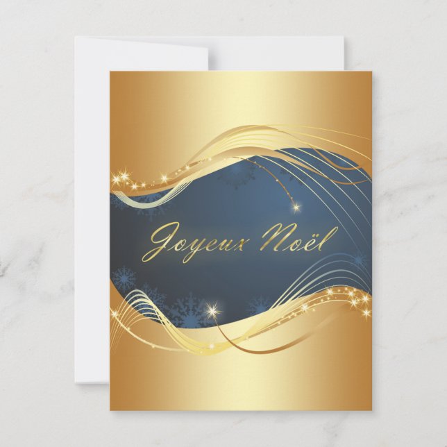 Cartes Pour Fêtes Annuelles Motif de Noël ou avec fond bleu (Devant)