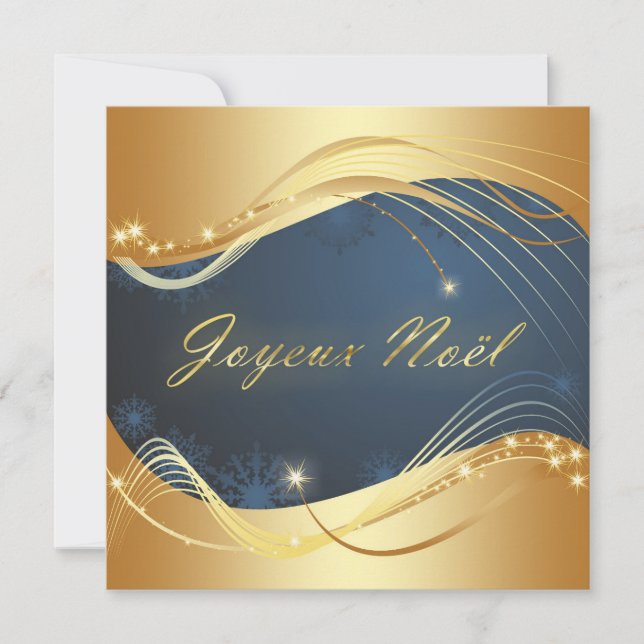Cartes Pour Fêtes Annuelles Motif de Noël ou avec fond bleu (Devant)