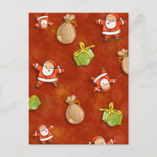 Cartes Pour Fêtes Annuelles motif de père noël fantaisiste et cadeaux