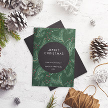 Motif de pin minimaliste moderne Noël d'entreprise