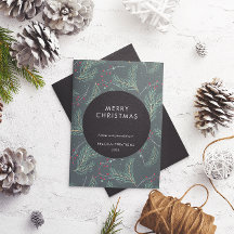 Motif de pin minimaliste moderne Noël d'entreprise