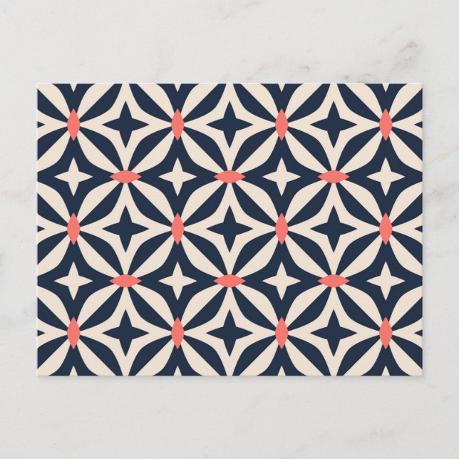 Cartes Pour Fêtes Annuelles Motif d'étoile géométrique (Devant)