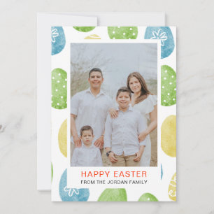 Cartes Pour Fêtes Annuelles Motif d'oeufs à l'aquarelle élégant Photo de Joyeu