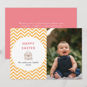 Cartes Pour Fêtes Annuelles Motif élégant de corail et de crème Photo de Pâque