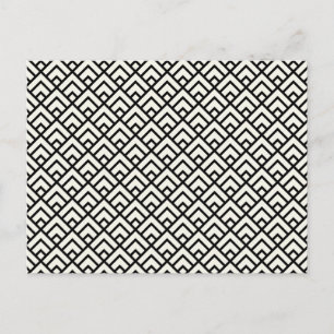 Cartes Pour Fêtes Annuelles Motif géométrique noir et blanc