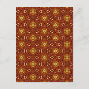 Cartes Pour Fêtes Annuelles Motif Masala Jaune Brun Épicé