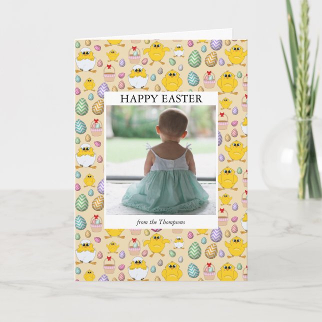 Cartes Pour Fêtes Annuelles Motif mignon de Pâques (Devant)