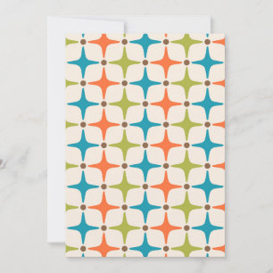 Cartes Pour Fêtes Annuelles Motif moderne étoile du milieu du siècle