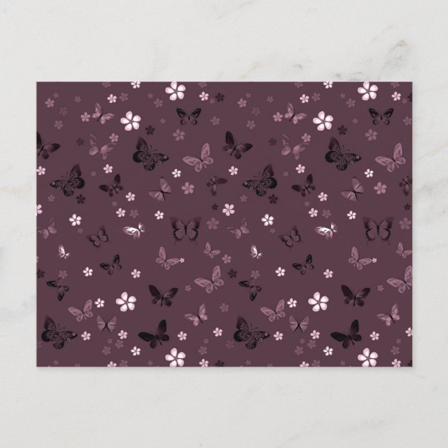 Cartes Pour Fêtes Annuelles Motif Papillon 5 (Devant)