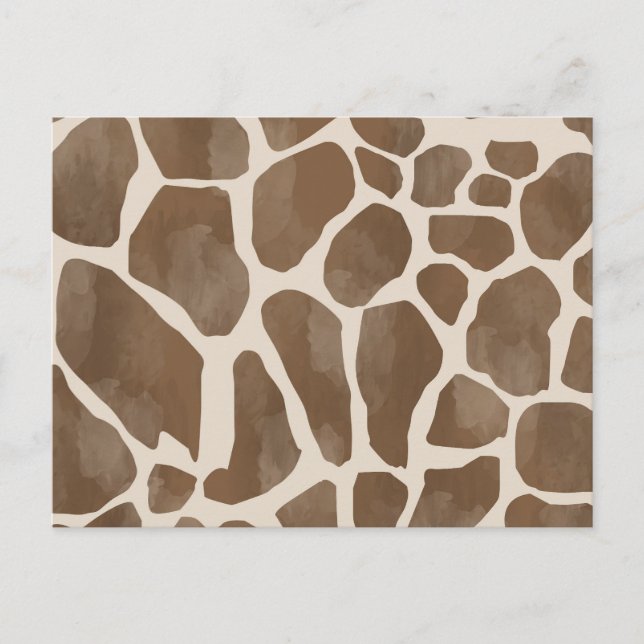 Cartes Pour Fêtes Annuelles Motif Poster de animal de Giraffe d'aquarelle (Devant)