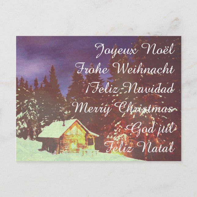 Cartes Pour Fêtes Annuelles Motif pour Noël hivers pays des merveilles (Devant)