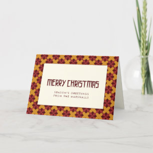 Cartes Pour Fêtes Annuelles Motif rétro du milieu du siècle Joyeux Noël