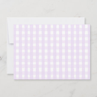 Cartes Pour Fêtes Annuelles Motif sans couture à carreaux en gingham lilas pei
