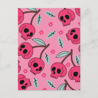 Cartes Pour Fêtes Annuelles Motif sans couture de baie crâne