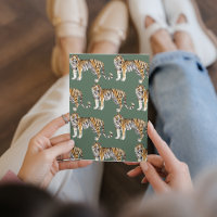 Motif sauvage des tigres d'aquarelle tropicale mod