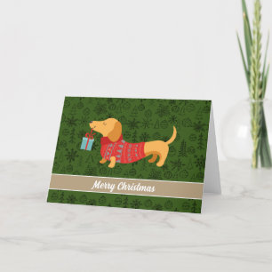 Cartes Pour Fêtes Annuelles Motif vert mignon, Joyeux Noël
