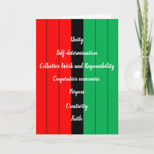 Cartes Pour Fêtes Annuelles Motif vert noir rouge de rayures de principes de