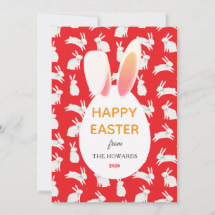 Cartes Pour Fêtes Annuelles Motifs de lapin modernes élégants Photo de Pâques