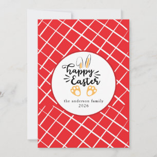 Cartes Pour Fêtes Annuelles Motifs de lapin modernes élégants Photo de Pâques