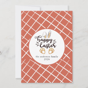 Cartes Pour Fêtes Annuelles Motifs de lapin modernes élégants Photo de Pâques