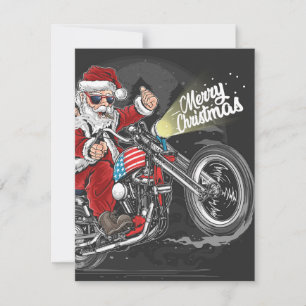 Cartes Pour Fêtes Annuelles Moto de Noël