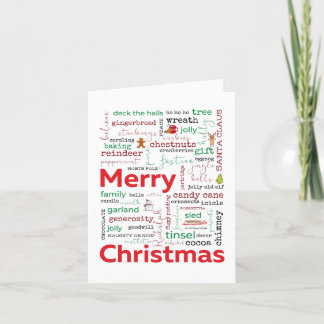 Cartes Pour Fêtes Annuelles Mots et sentiments traditionnels de Noël