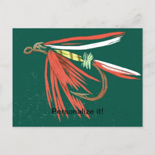 Cartes Pour Fêtes Annuelles Mouche mouillée, pêche à la mouche, liage à la mou