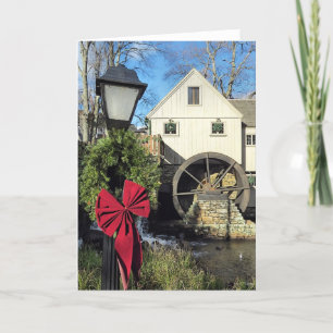 Cartes Pour Fêtes Annuelles Moulin de blé à moudre de Plimoth à l'étang de
