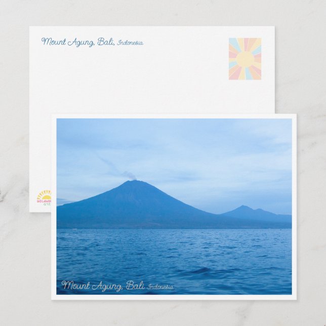Cartes Pour Fêtes Annuelles Mount Agung Bali Sunrise Travel Postcard (Devant / Derrière)
