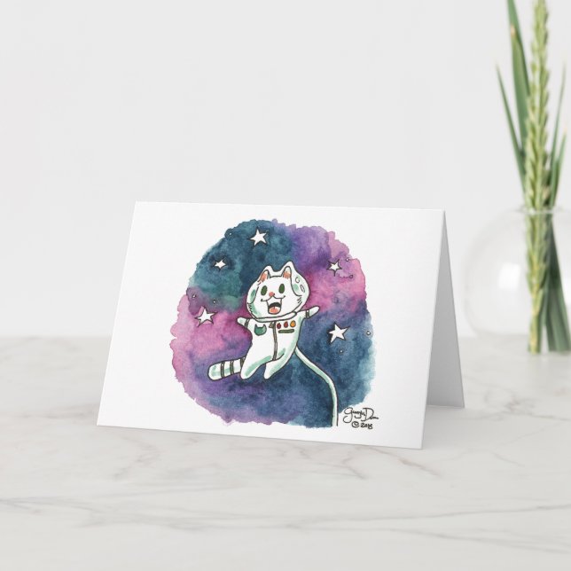 Cartes Pour Fêtes Annuelles Mousseur d'âge spatial (Devant)