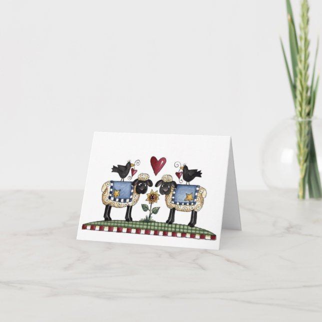 Cartes Pour Fêtes Annuelles Mouton (Devant)