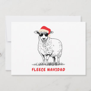Cartes Pour Fêtes Annuelles Mouton de Navidad en laine polaire avec lunettes d