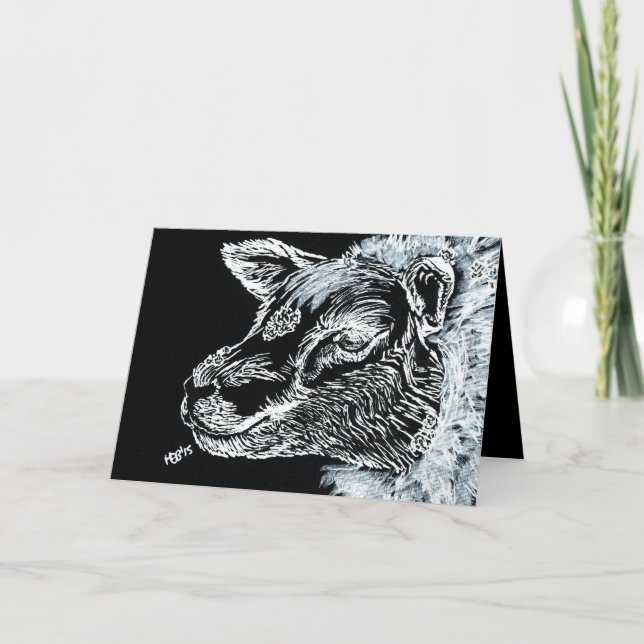 Cartes Pour Fêtes Annuelles Mouton de neige (Devant)