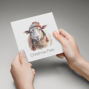 Cartes Pour Fêtes Annuelles Moutons de Noël, personnalisable