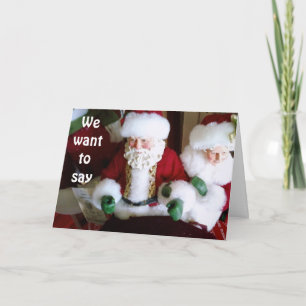 CARTES POUR FÊTES ANNUELLES MR/MME CLAUS SAY HAVE A VERY SPECIAL CHRISTMAS DAY