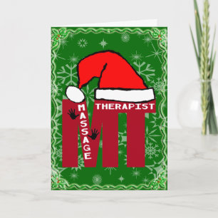 CARTES POUR FÊTES ANNUELLES MT PÈRE NOËL - MASSAGE THÉRAPEUTE CHRISTMAS PÈRE N