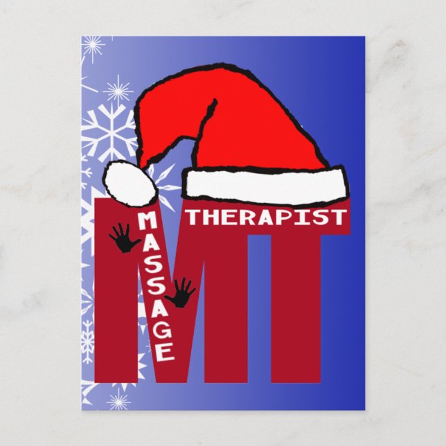 CARTES POUR FÊTES ANNUELLES MT PÈRE NOËL - MASSAGE THÉRAPEUTE CHRISTMAS PÈRE N (Devant)