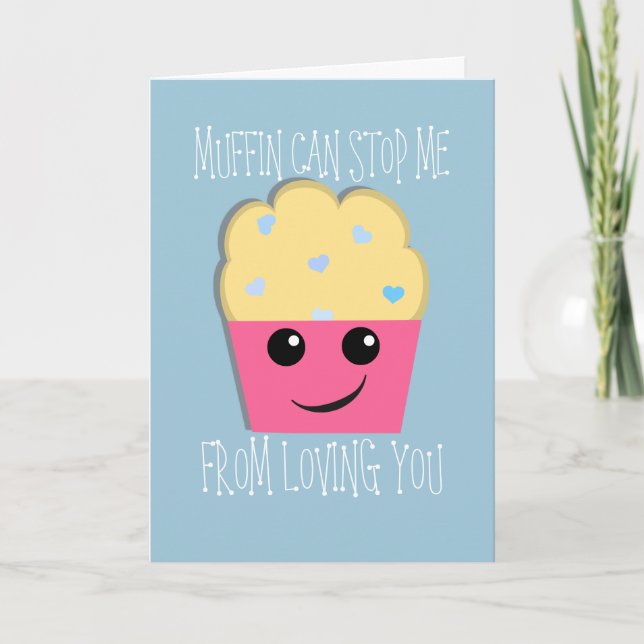 Cartes Pour Fêtes Annuelles Muffin peut m'arrêter Valentine (Devant)