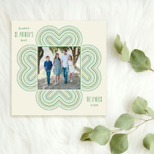 Cartes Pour Fêtes Annuelles Multicolor Clover St. Patrick's Day Card - ivoire