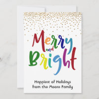Multicolore Joyeux et Lumineux avec Confettis Doré
